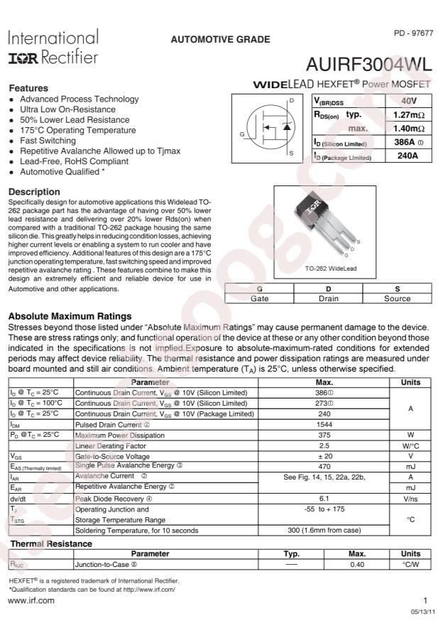 AUIRF3004WL