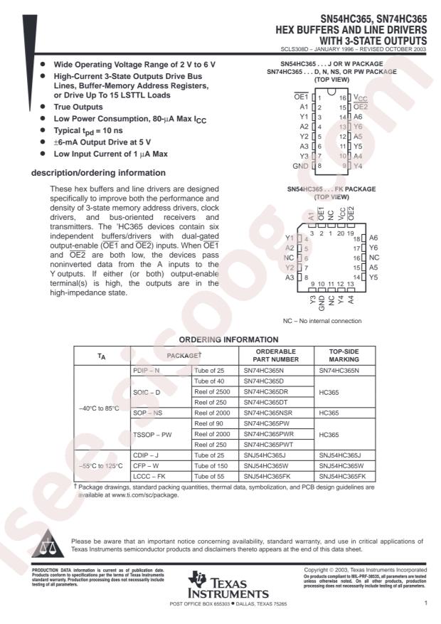 SN74HC365DR