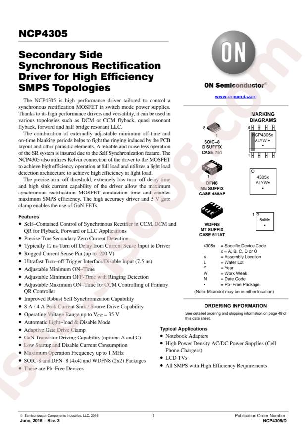 NCP4305DMNTWG