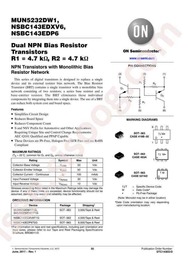NSBC143EDP6T5G