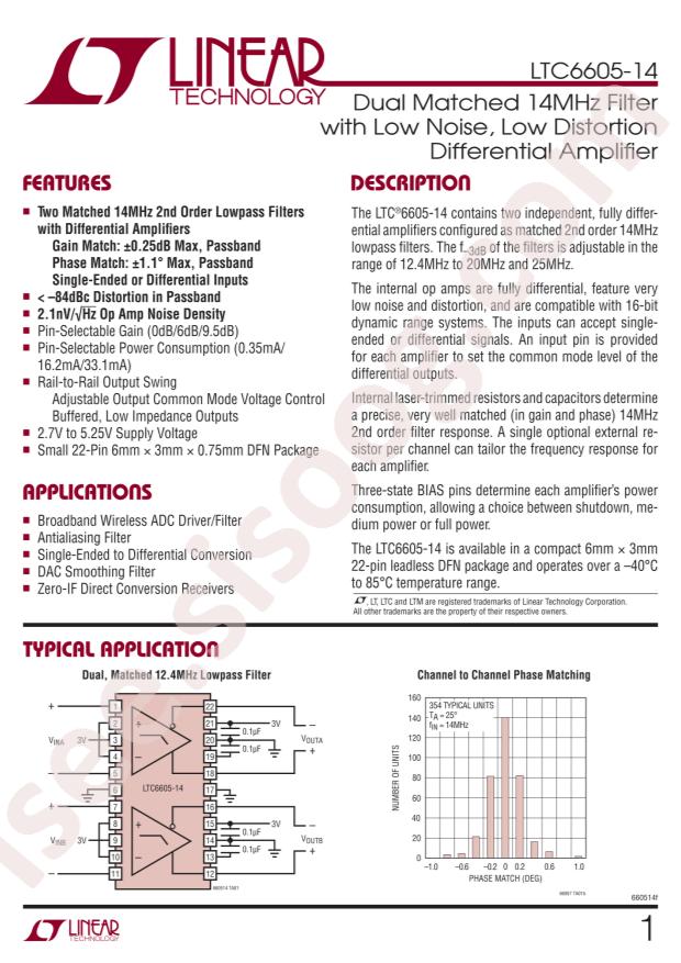 LTC6605CDJC-14#TRPBF