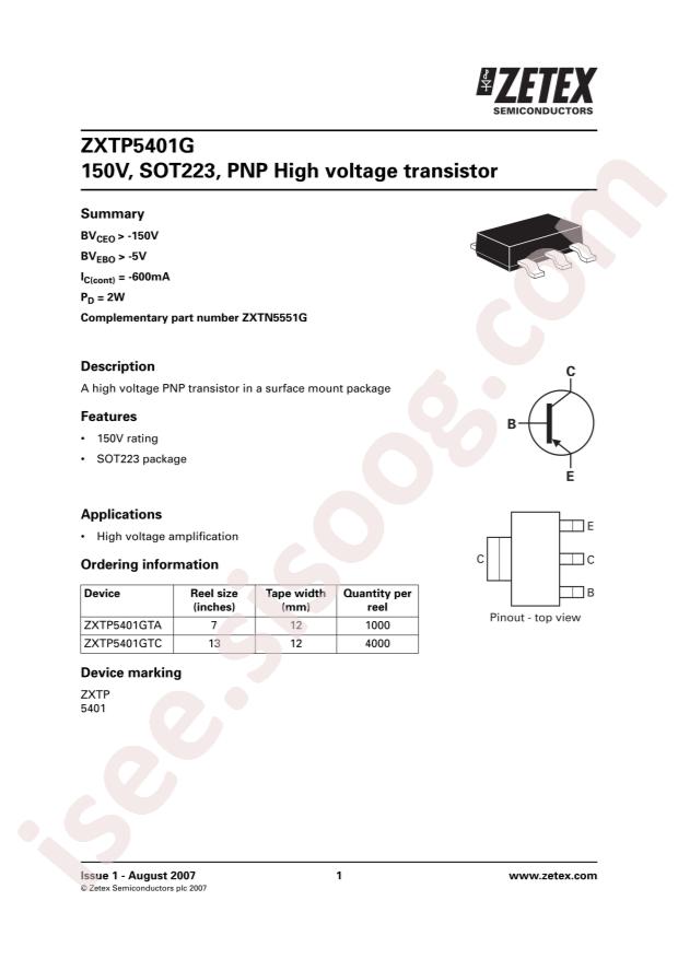 ZXTP5401GTA