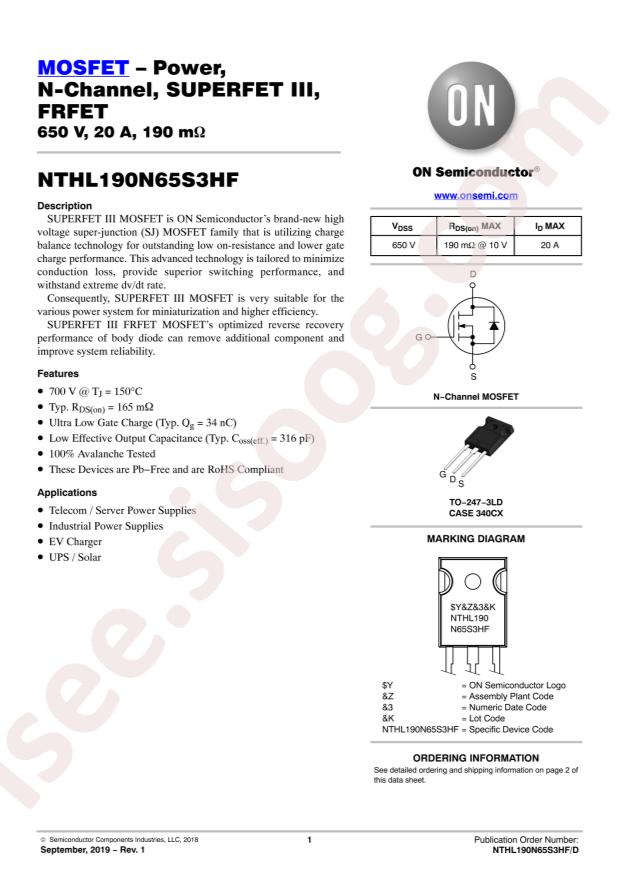 NTHL190N65S3HF
