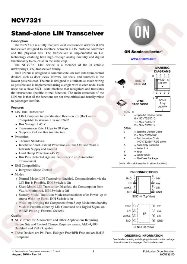 NCV7321MW2R2G