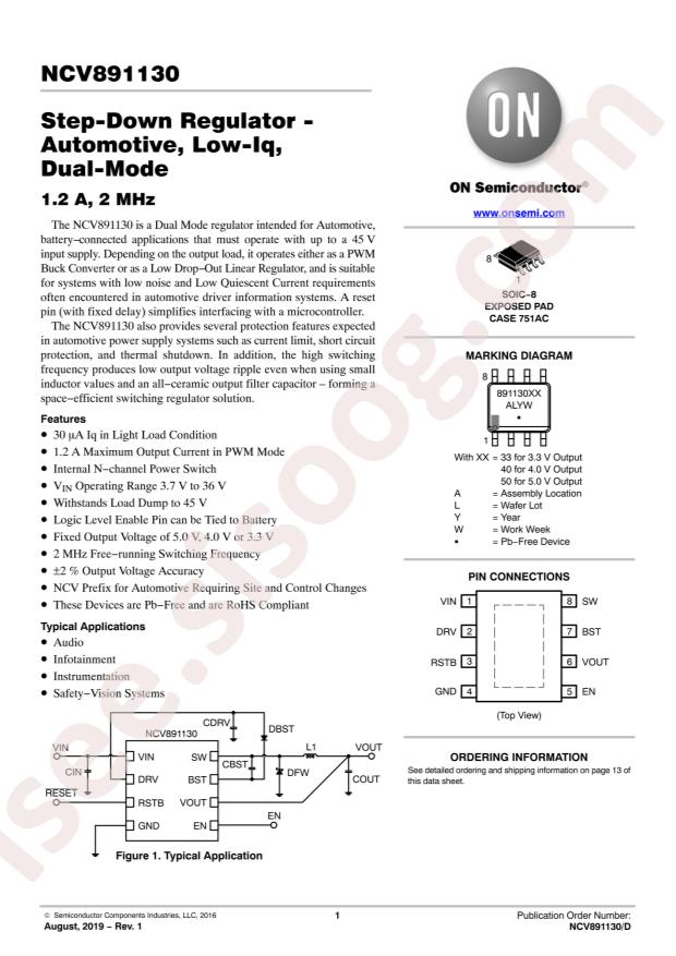 NCV891130PD50R2G