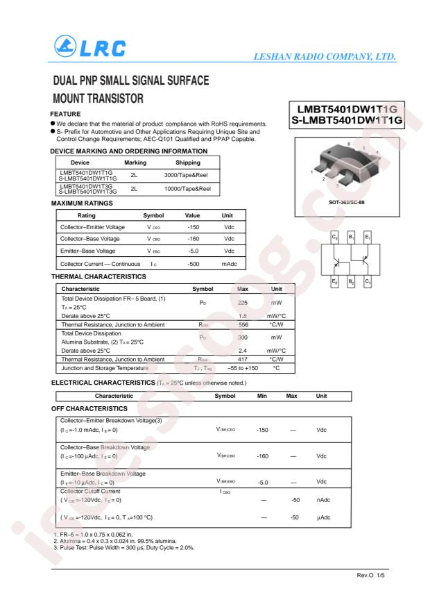 LMBT5401DW1T1G