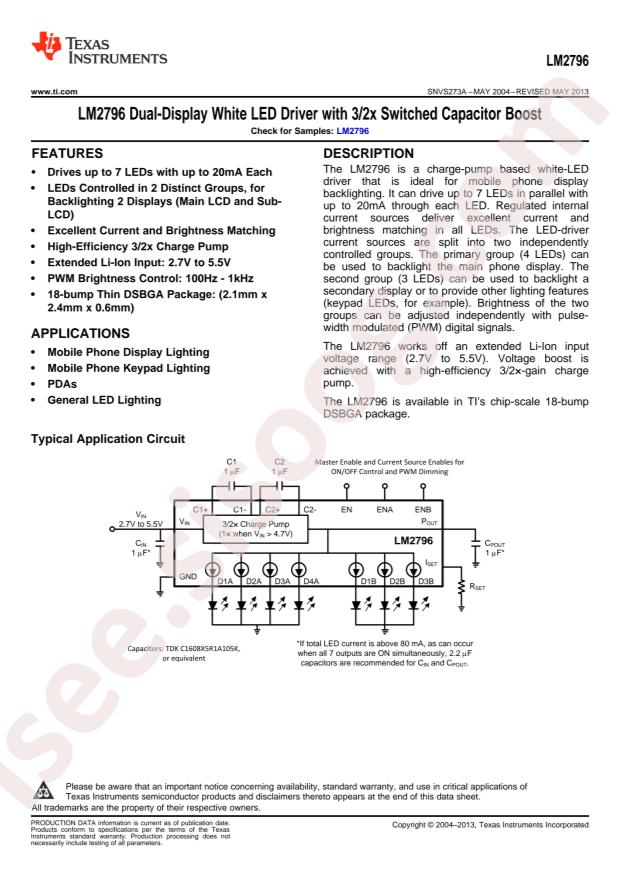 LM2796TL/NOPB