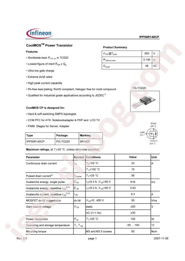 IPP50R140CP