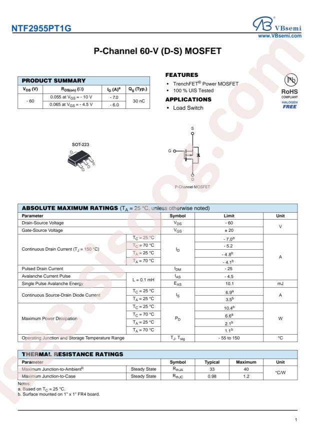 NTF2955PT1G-VB