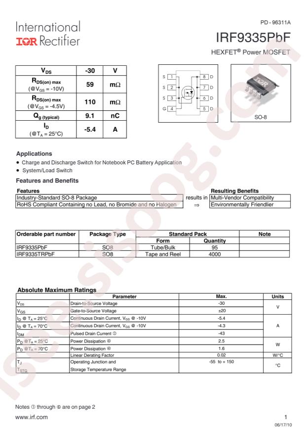 IRF9335TRPBF