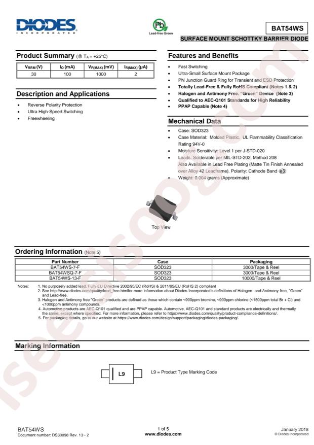 BAT54WSQ-7-F