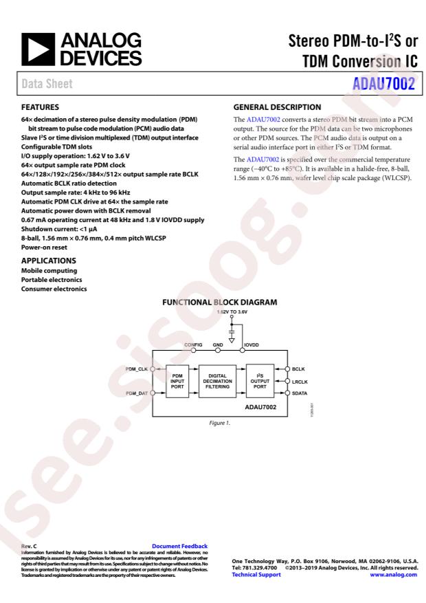 ADAU7002ACBZ-RL