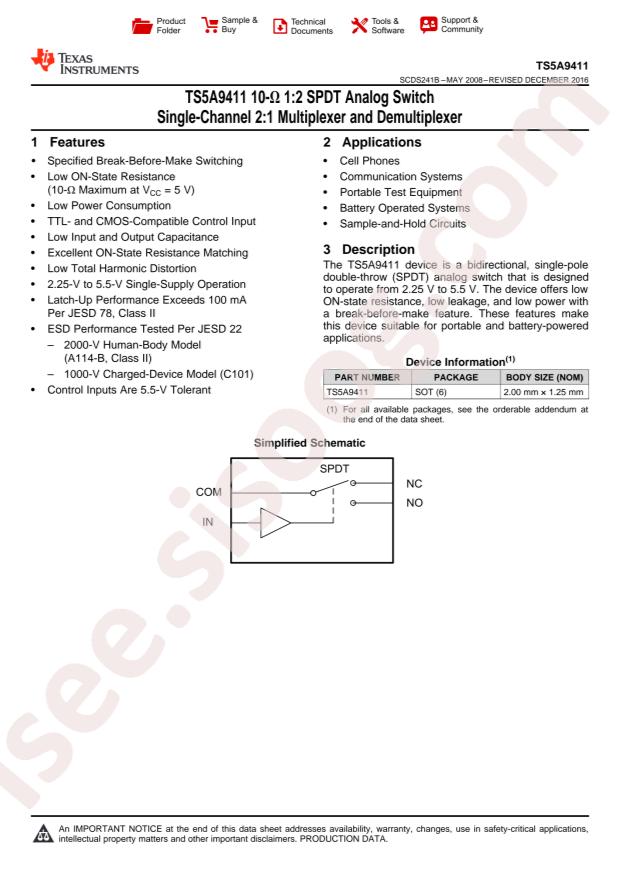TS5A9411DCKT