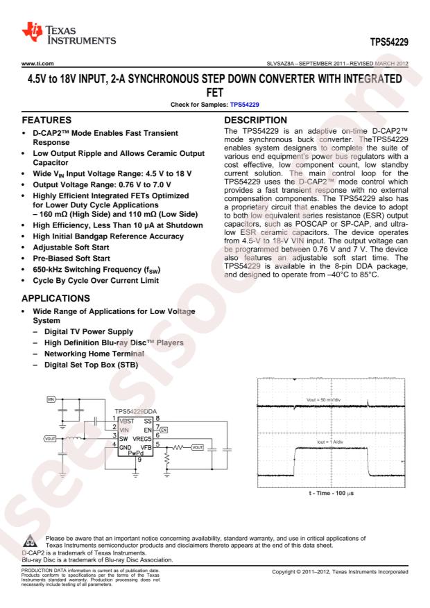 TI TPS54229DDAR