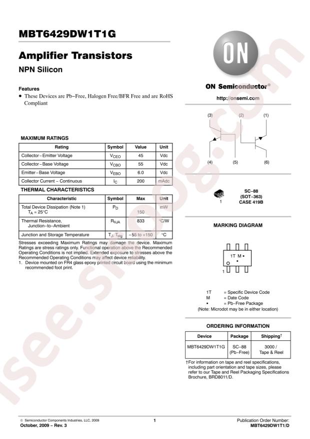 MBT6429DW1T1G