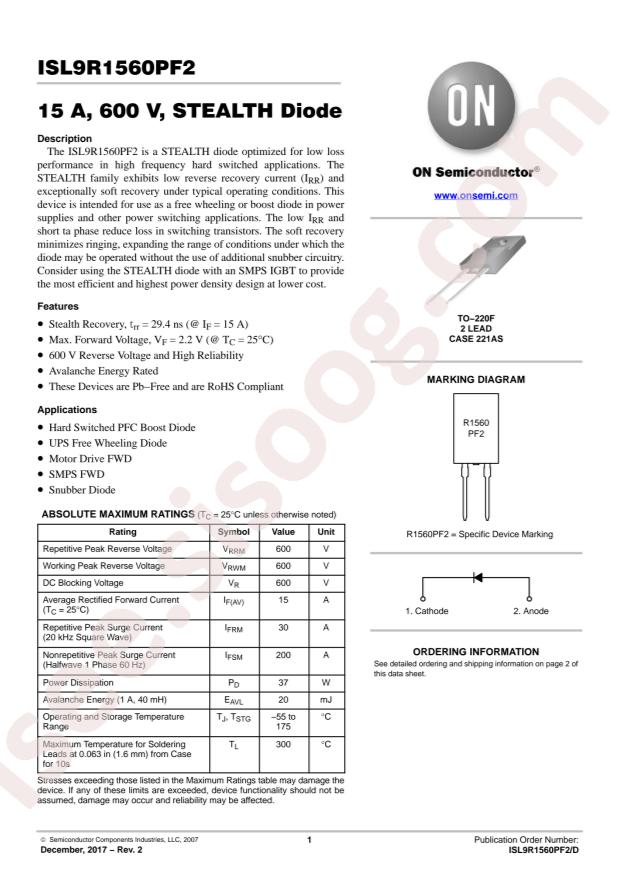 ISL9R1560PF2