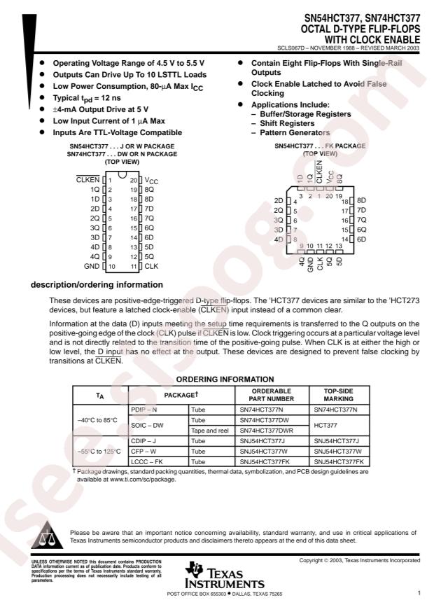 SN74HCT377N