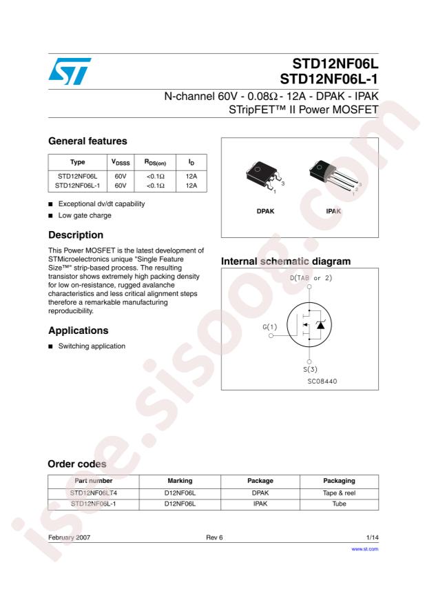 STD12NF06LT4