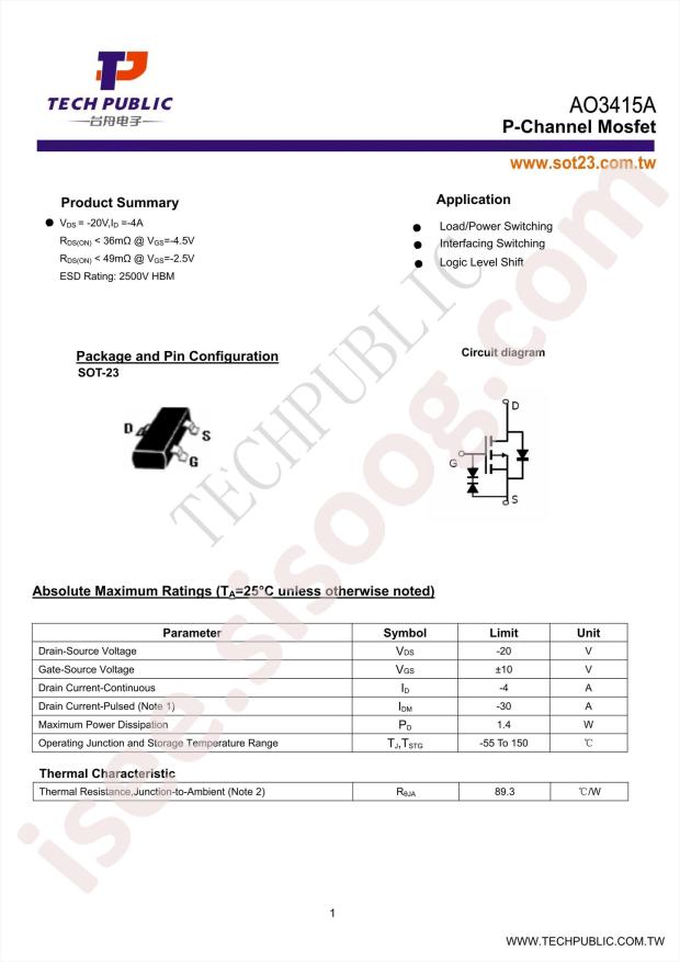 TECH PUBLIC AO3415A
