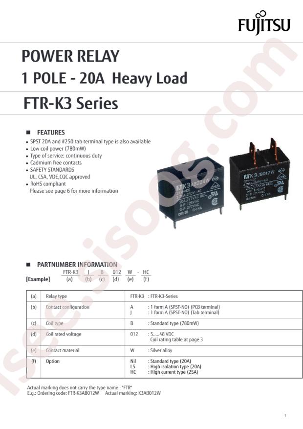FTR-K3JB012W