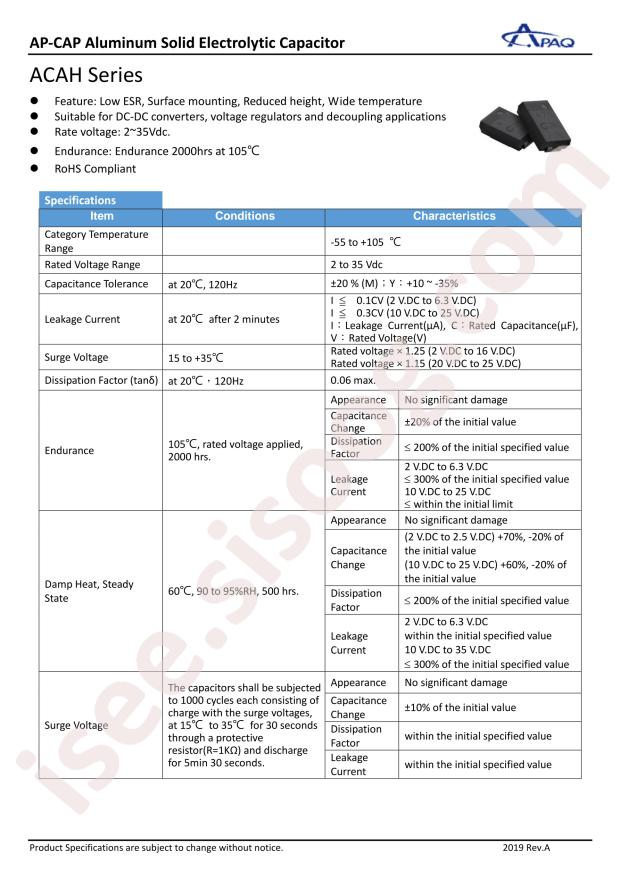 ACAH100S101E40Y
