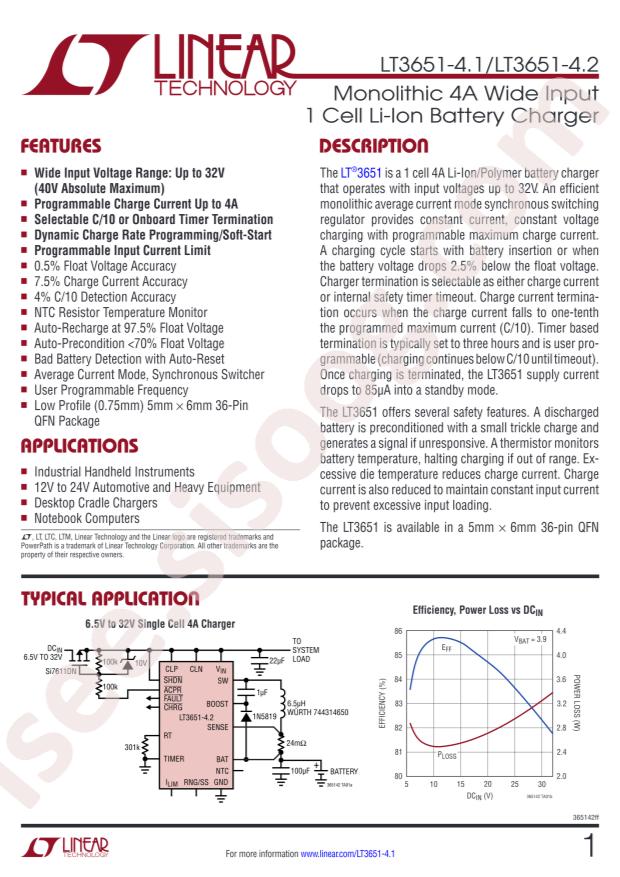 LT3651IUHE-4.2#TRPBF