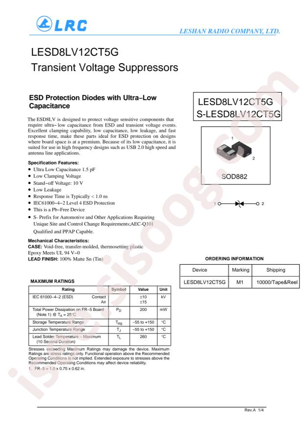 LESD8LV12CT5G