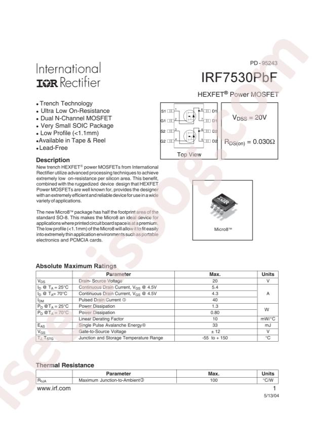 IRF7530TRPBF