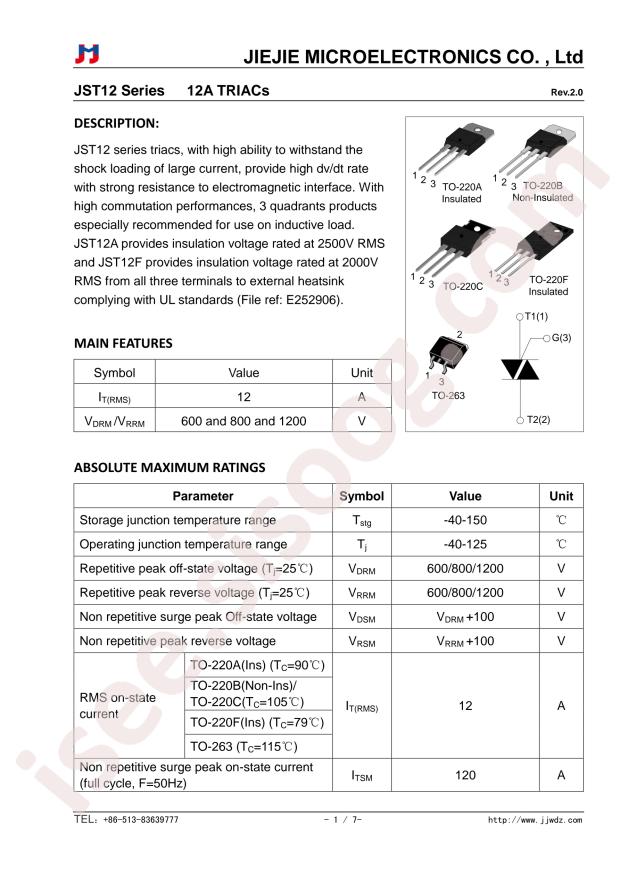 JST12A-600CW