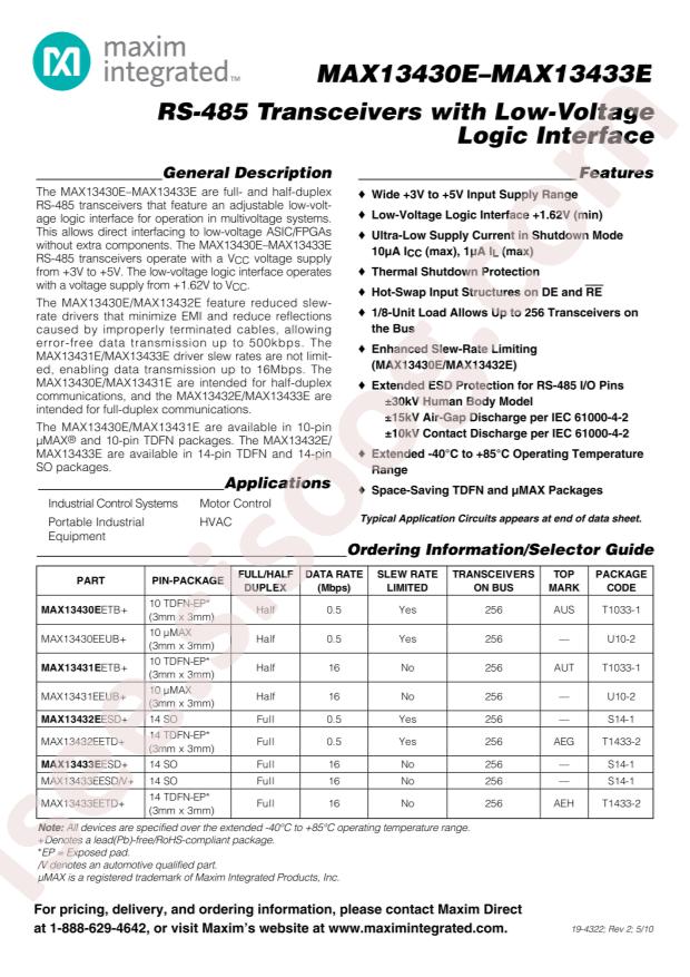 MAX13430EEUB+T
