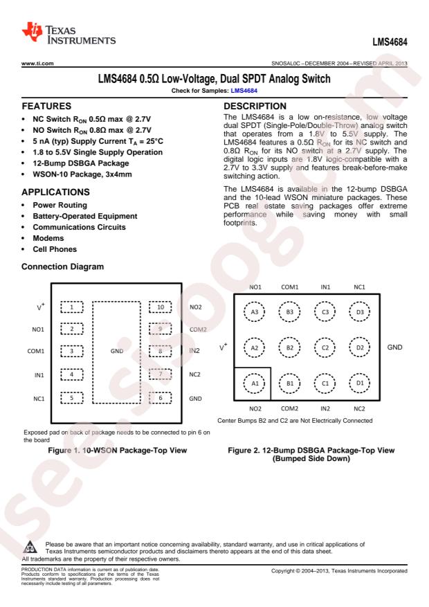 LMS4684ITL/NOPB