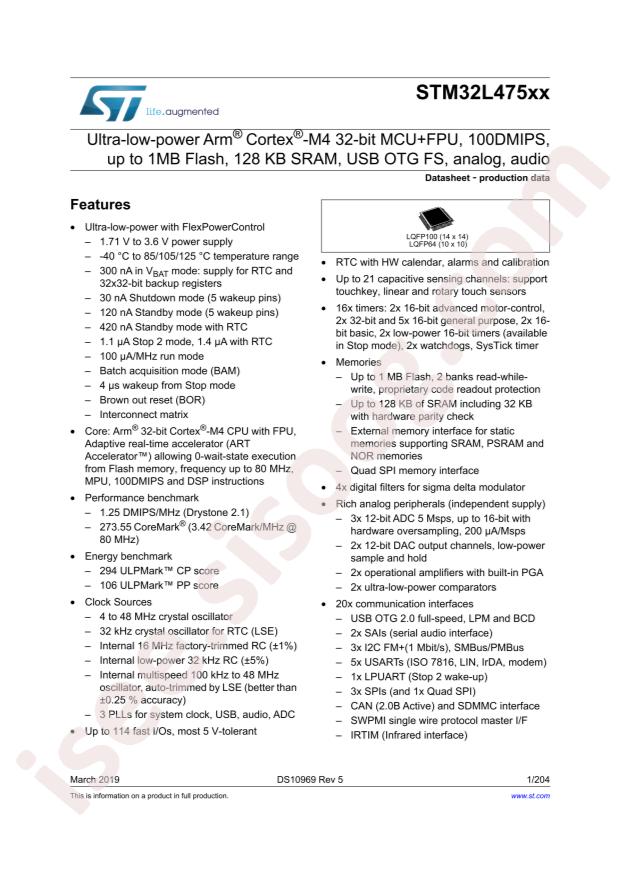 STM32L475RET6TR