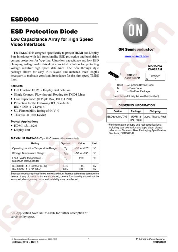 ESD8040MUTAG