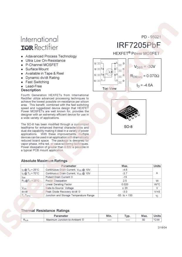 IRF7205TRPBF