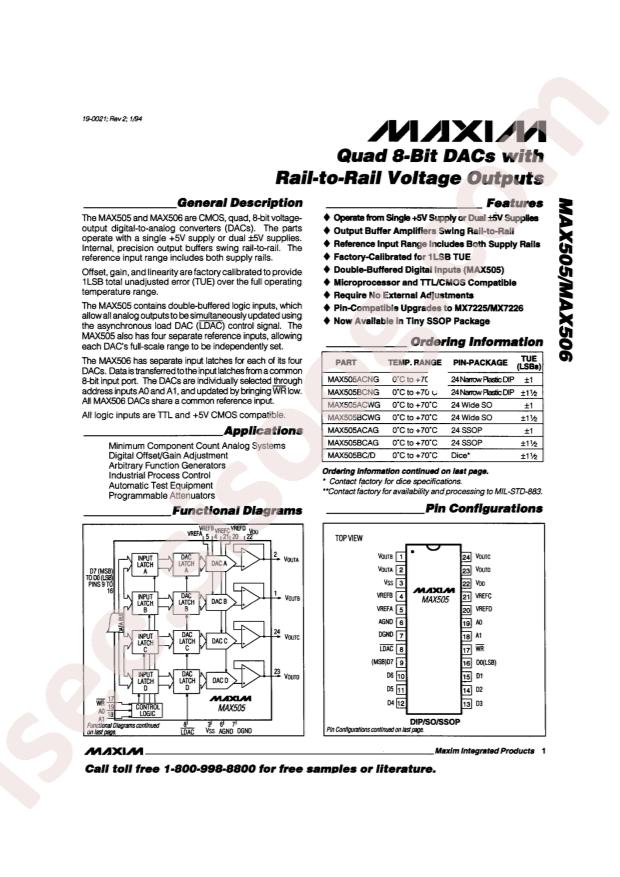 MAX505ACWG+