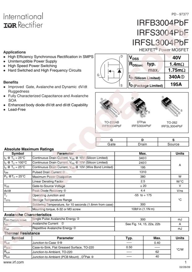 IRFB3004PBF