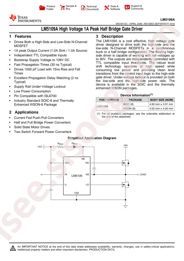 LM5109ASD/NOPB