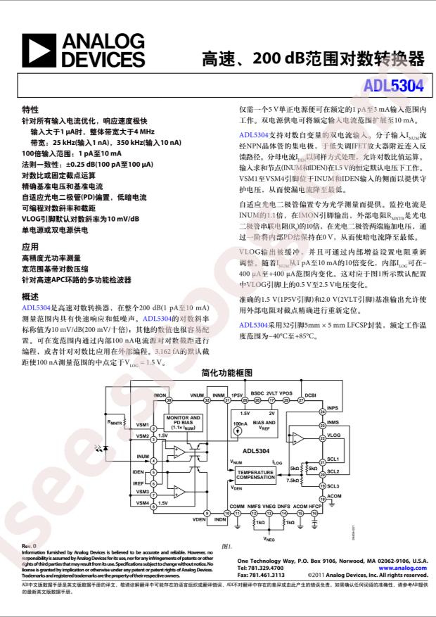 ADL5304ACPZ-R7