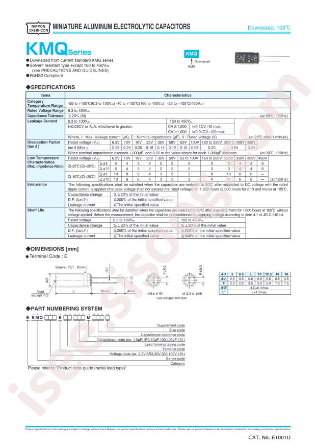 EKMQ500ELL220ME11D