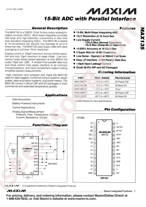 MAX135CPI+