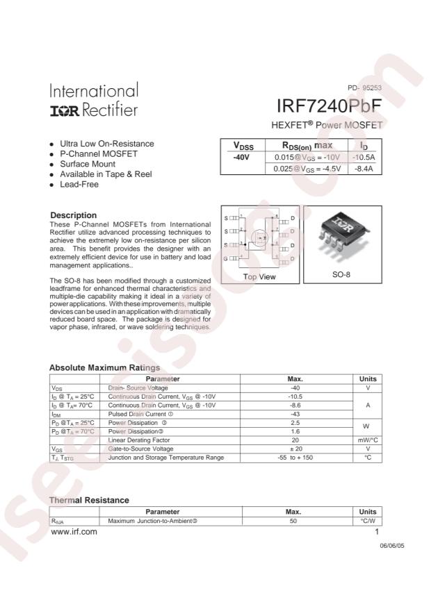 IRF7240TRPBF