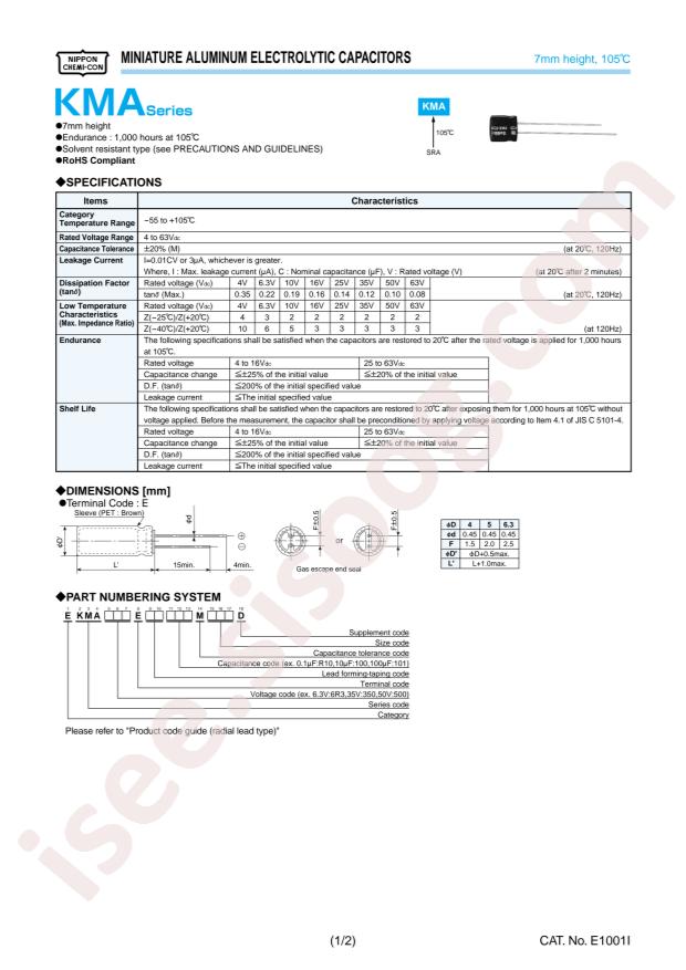 EKMA160ELL101MF07D
