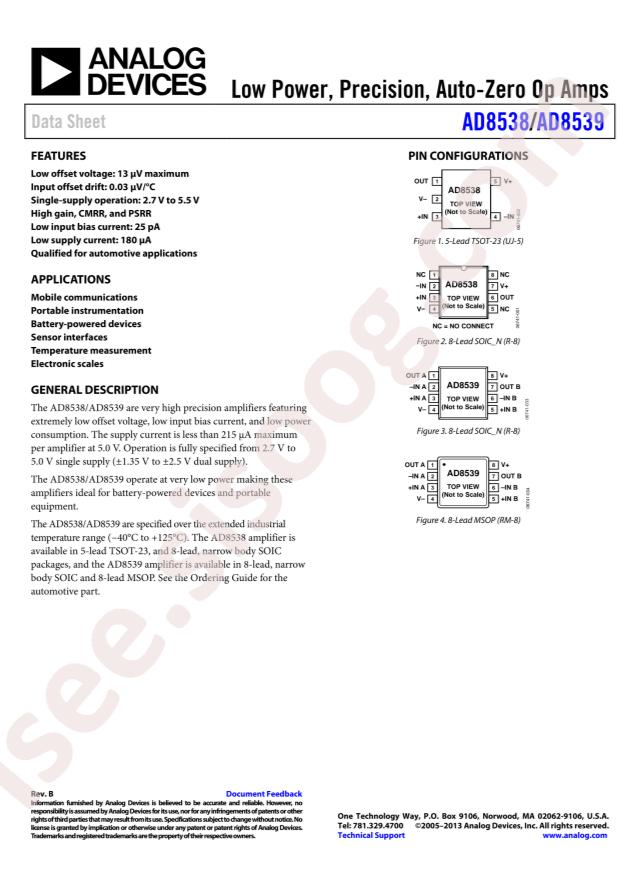 AD8538AUJZ-REEL7
