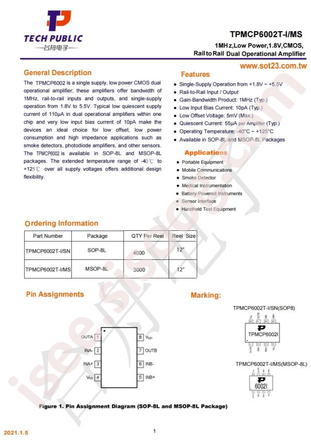 TPMCP6002T-I/MS