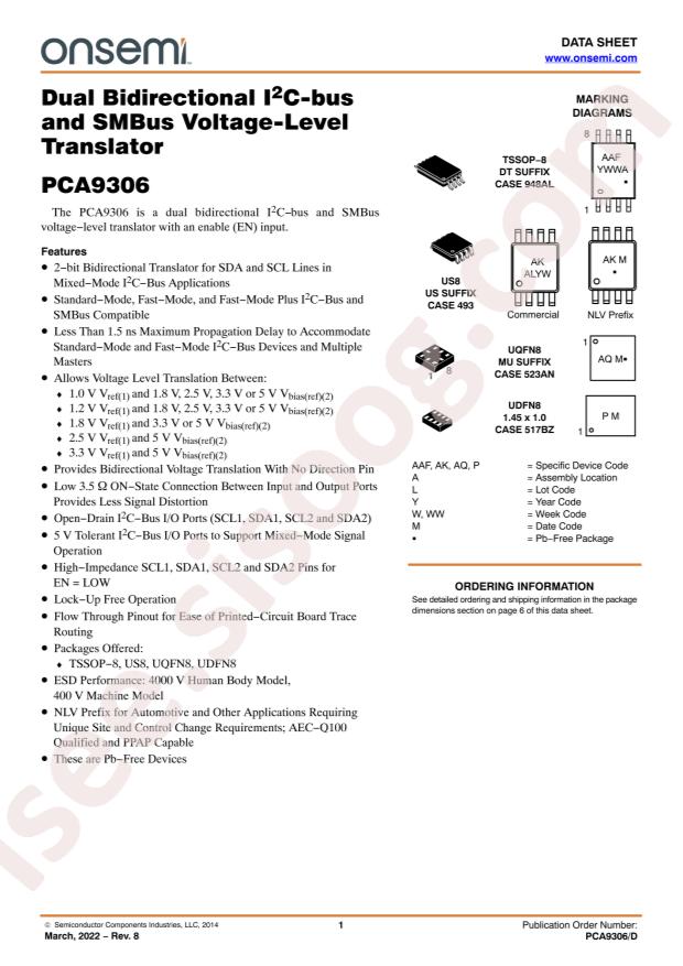 PCA9306AMUTCG