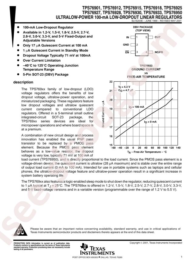 TPS76901DBVT