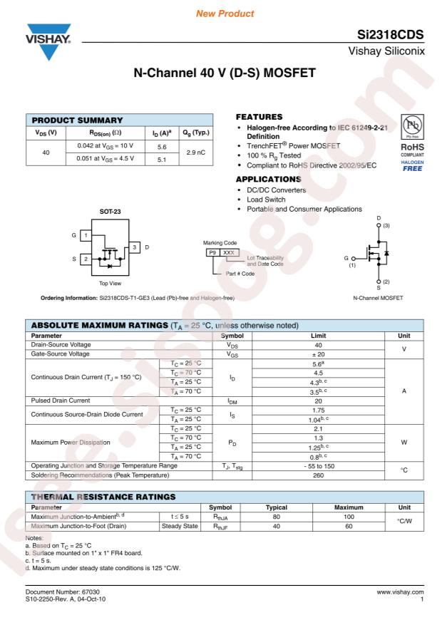 Si2318CDS-T1-GE3