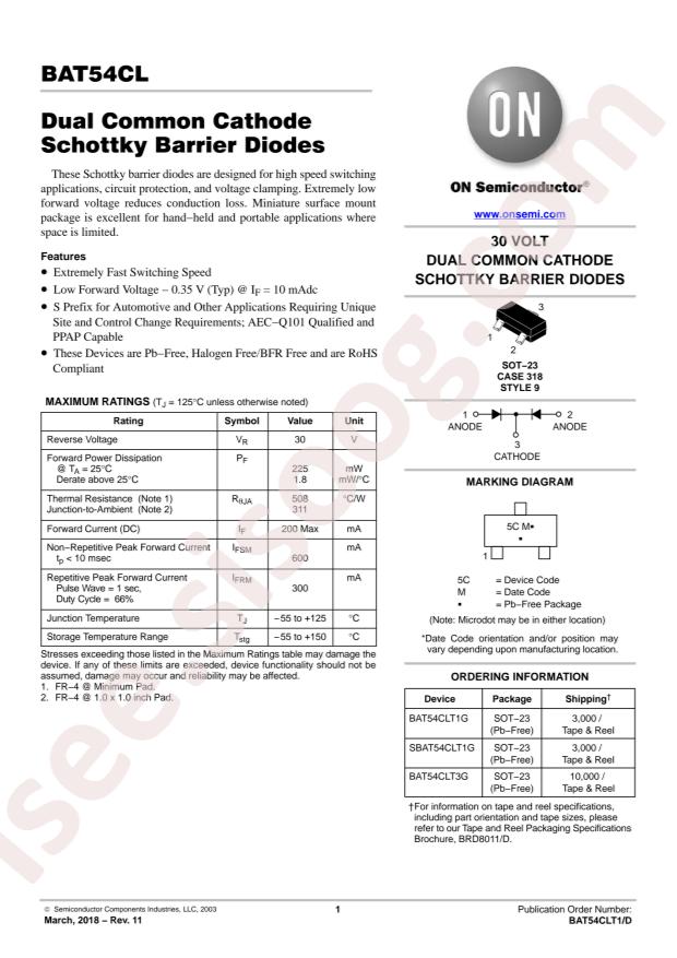 SBAT54CLT1G