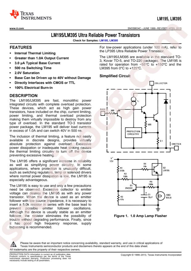 LM395T/NOPB