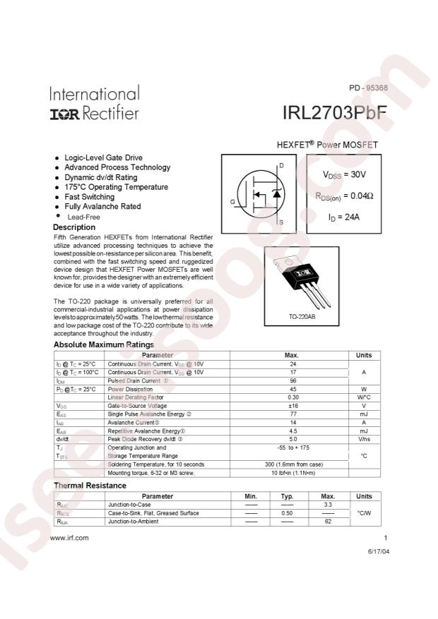 IRL2703PBF